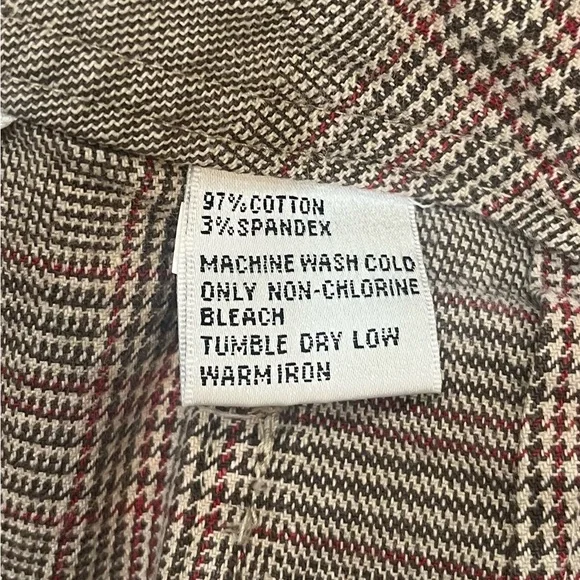 Talbots Woman Plaid Tailored Fit Stretch Pants Size 18W - Picture 6 of 6